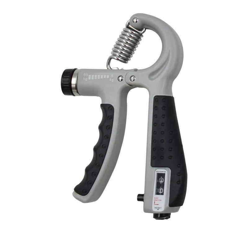 Adjustable hand-muscle developer spring grip in black for professional finger strength training