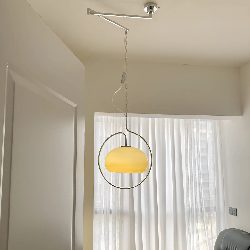 Retro cream ceiling light with 420cm overall size for warm home study illumination