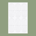 Transparent TPU ear support patches showing frosted and clear options with adhesive backing