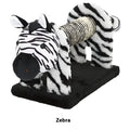 Vertical cat scratch board pillar with natural sisal fibre rope in bear, lion, elephant, tiger, or zebra style