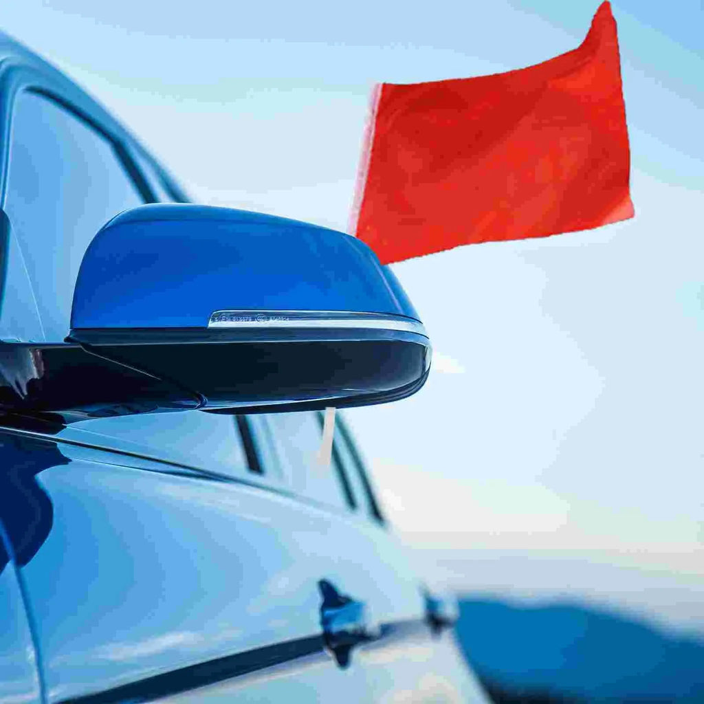 White PP plastic car window flag pole holder clip and 10 flag poles set.