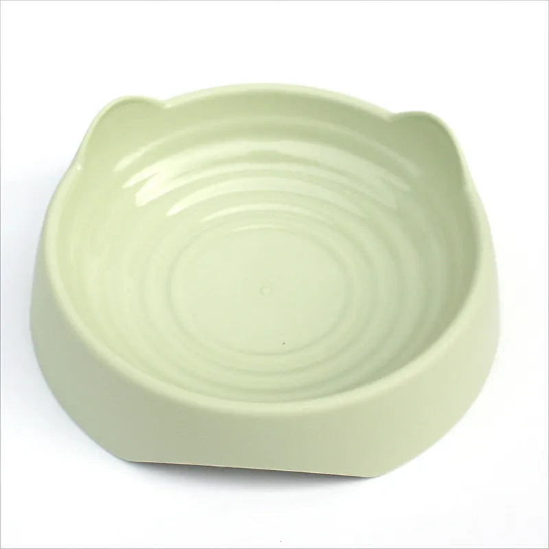 Blue ceramic dog slow feeder bowl with puzzle maze design for small or large breed dogs.