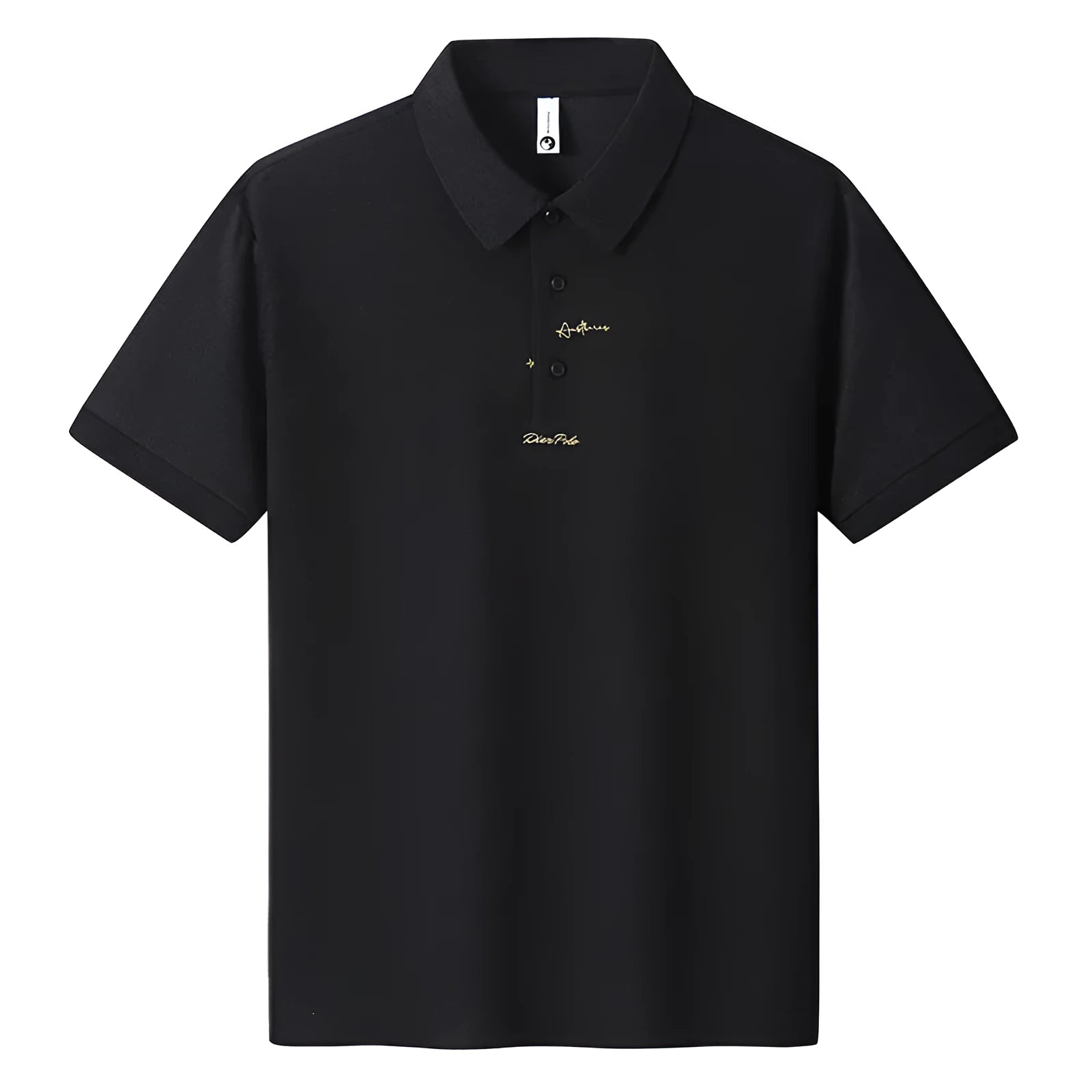 Men's loose-fit casual cotton T-shirt with a letter pattern, shown in multiple colour options.