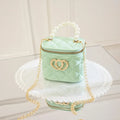 Heart-shaped pattern PVC bucket gel bag in apricot colour