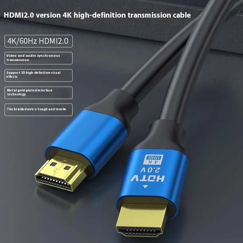 HDMI cable with aluminum alloy gold-plated connector for computer monitor connection