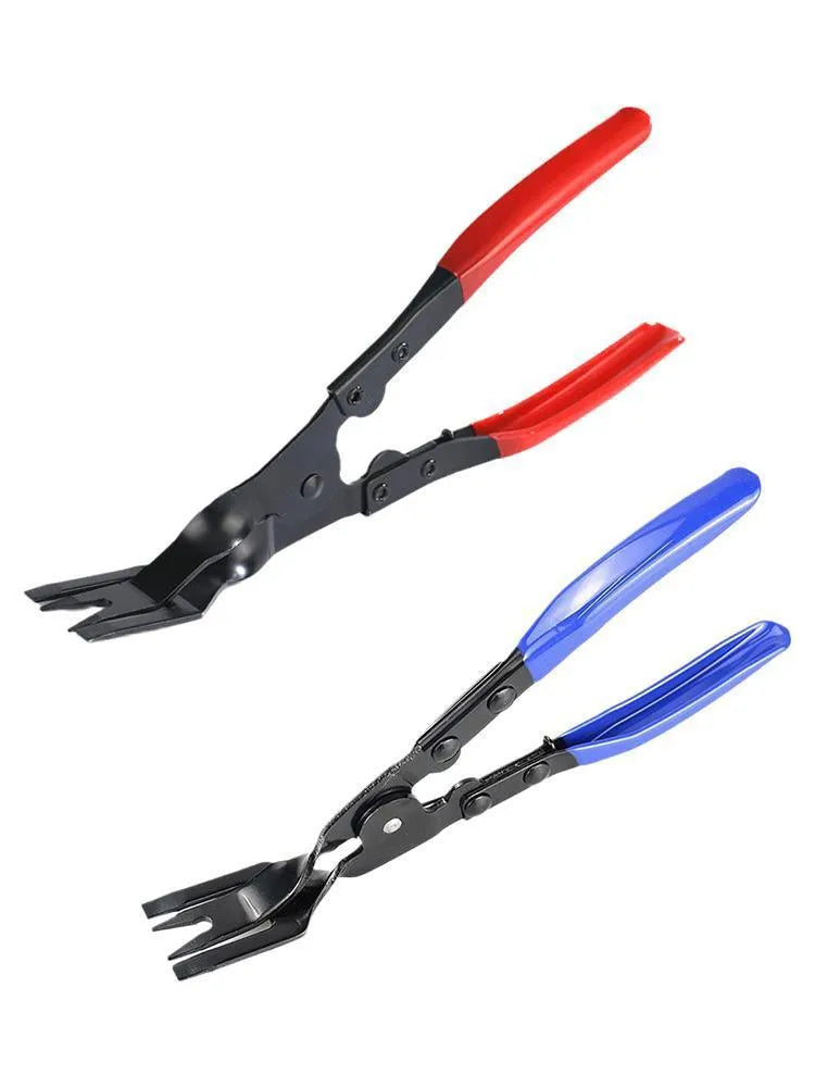 Blue steel car interior clamp and door panel removal pliers showing 240mm length