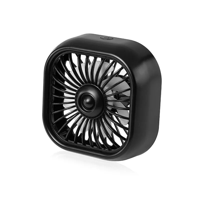 F11 model car USB fan with three-speed controls in black or khaki colour options