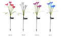 Outdoor solar floor outlet lighting 1.5W IP55 lawn lamp in Solar Lily colours, compact 75mm, cowhide box packaging