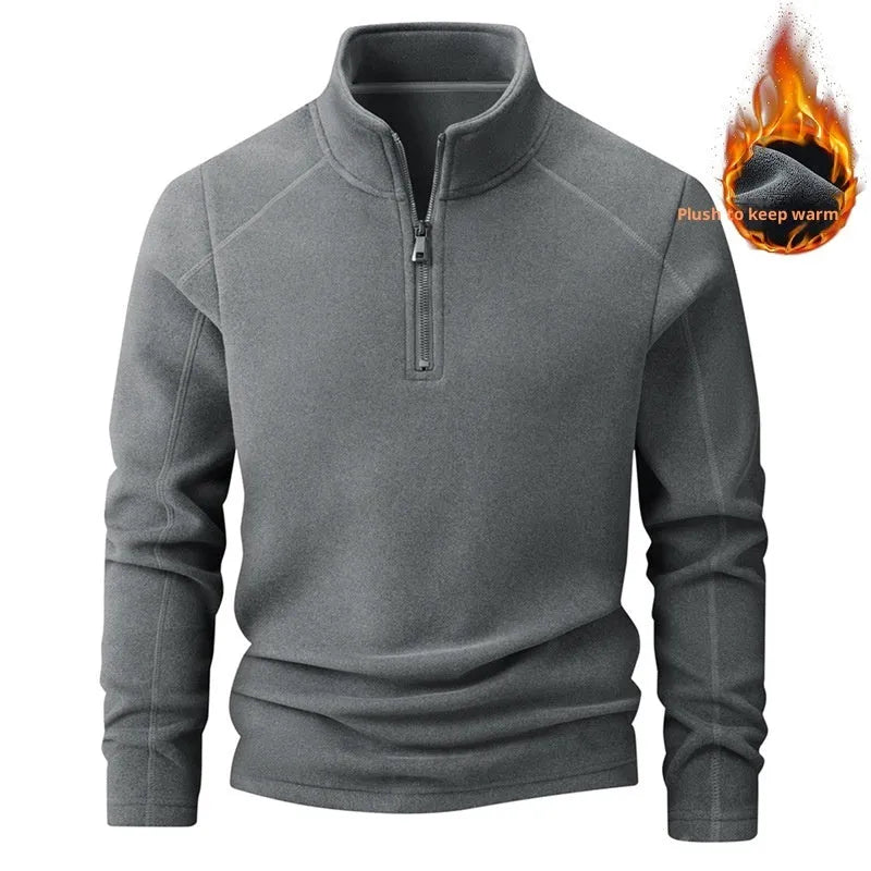 Plus-size striped lamb fleece hoodie in black, loose fit, sizes L to 5XL