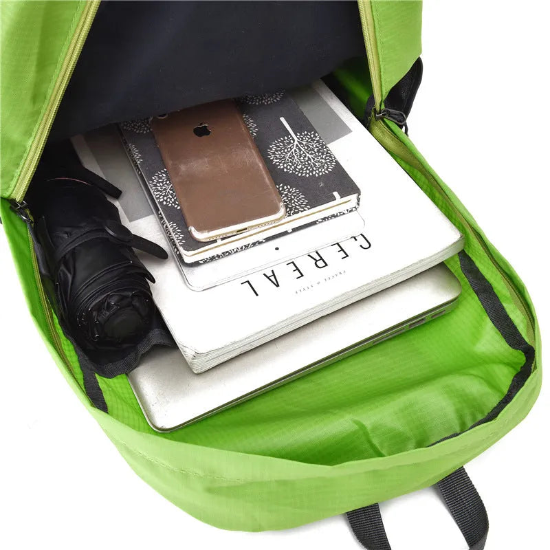 Polyester outdoor hiking backpack in solid colour with breathable waterproof wear-resistant design for leisure travel