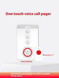 White emergency alert device set with one buzzer unit and three call buttons.