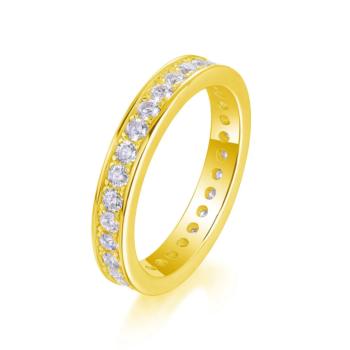 Moissanite wedding ring set S925 silver platinum plated gold platinum rose gold sizes 5-9 with GRA certificate