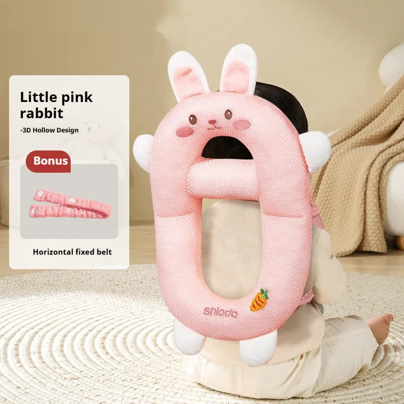 Baby anti-collision pillow and knee pads with cartoon dinosaur bee rabbit chicken designs