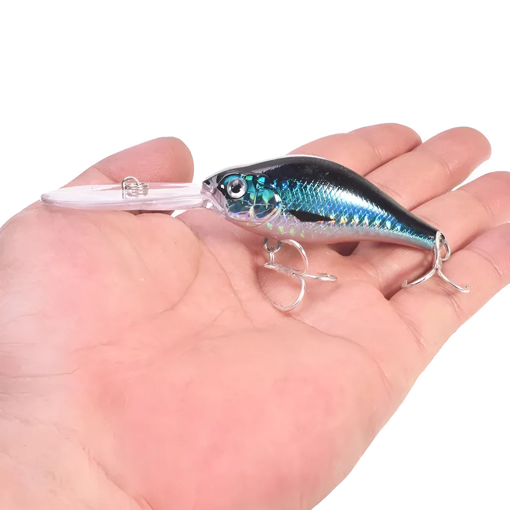 Little Fat Man deep diving mino fishing lure, 10.5cm long and 15g weight, shown in colour option A.
