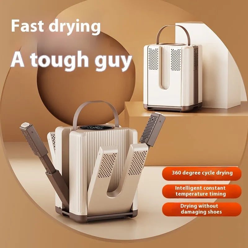 White 150W intelligent timing shoe dryer with EU plug for home use