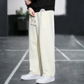 Men's casual sports trousers in high-waist design with multiple pockets in bamboo fibre blend fabric
