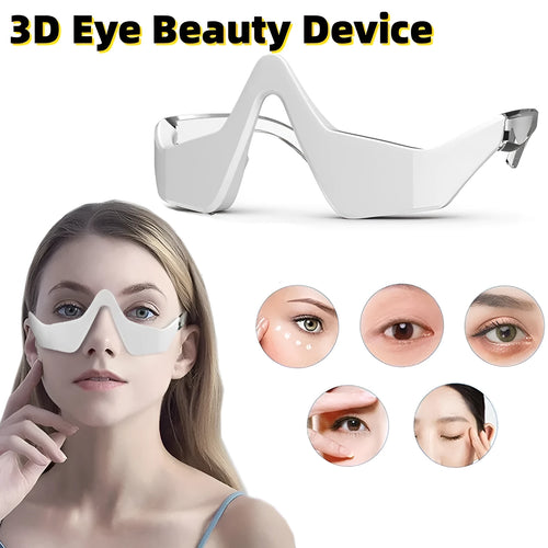 3D glasses-design micro-current eye massager beauty instrument in pink or white