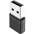 Black two-in-one network card mini Bluetooth adapter with USB interface and nickel-plated wolf tooth adapter