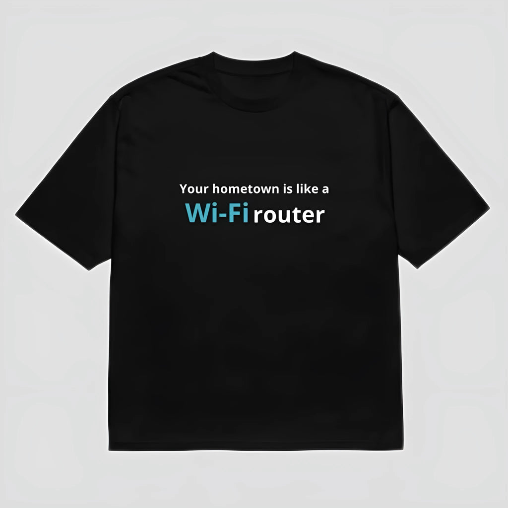 Men's black loose fit short sleeve T-shirt with a colourful 3D digital cartoon print on the front.