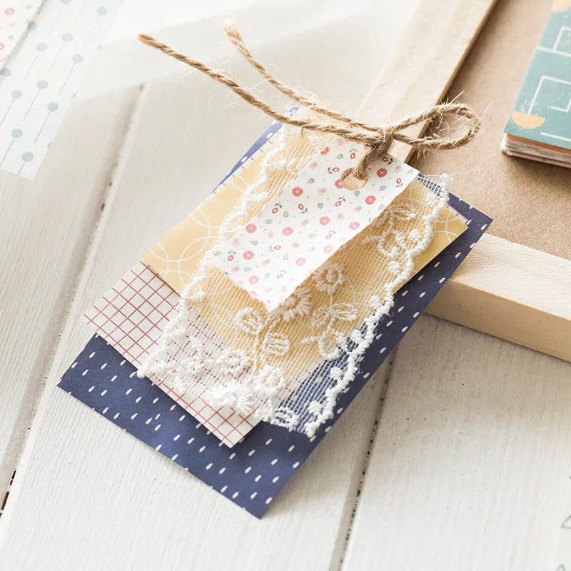 Fifty sheets of retro collage note paper in ten pastel colours including caramel puff and mango milk roll