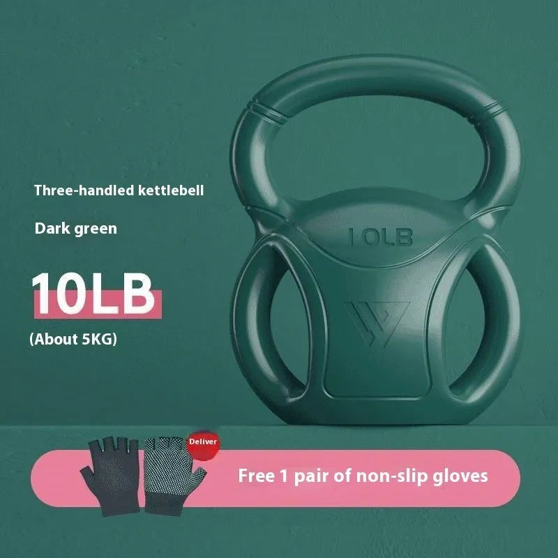 Kettlebell universal exercise shaping fitness equipment for home use in pink colour with gloves included