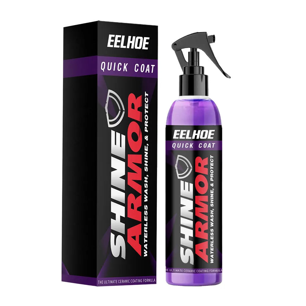 A spray can of purple automobile nano crystal car coating agent for paint protection.