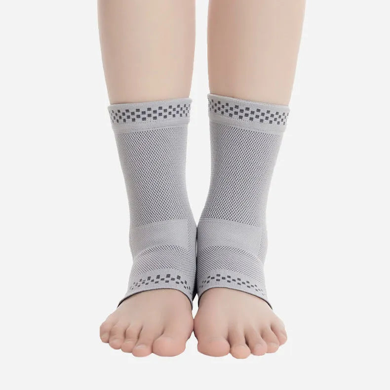 Graphene ankle brace compression sleeve for sprained ankle support with copper ions for breathability