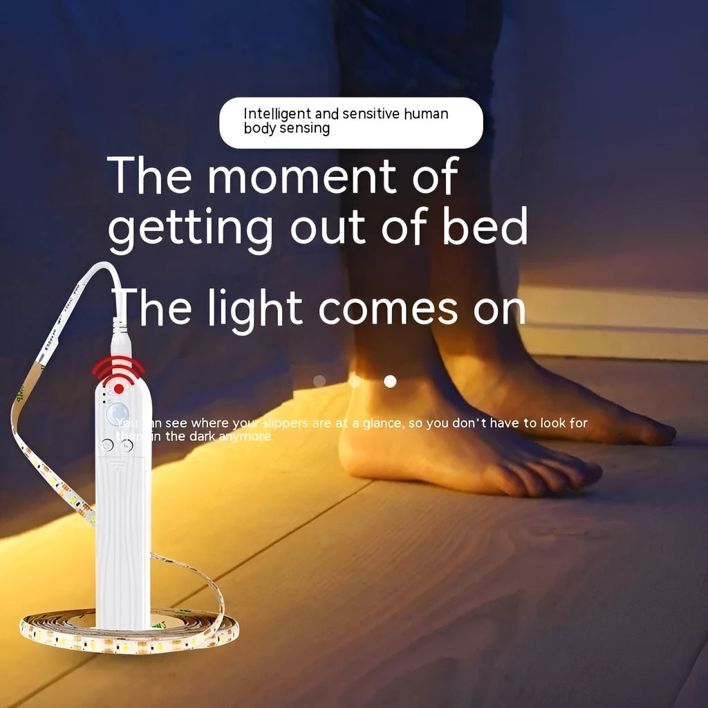 LED human body induction light strip under a bed, 60 beads 3-5W waterproof automatic cabinet lighting