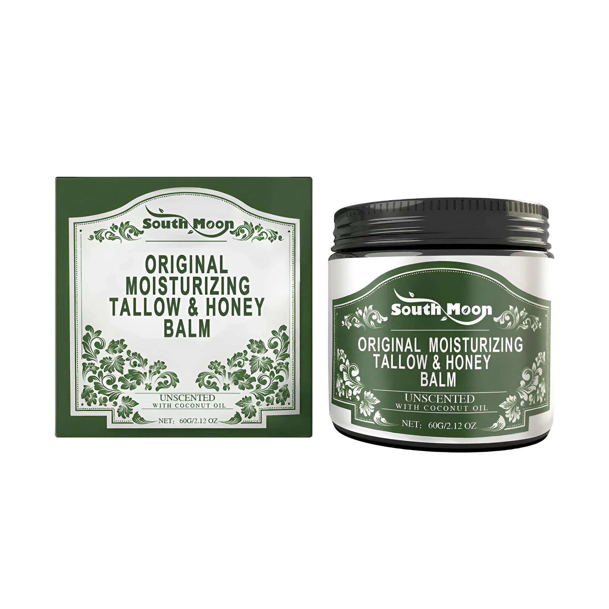 Original Moisturizing Tallow Honey Balm 60g jar with honey, tallow, coconut oil, vitamins E and C