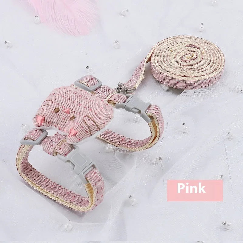 T-shaped cloth cat pulling rope in pink colour suitable for cats up to 8kg