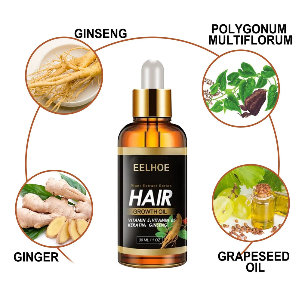 EELHOE herb hair care essential oil bottle, anti-hair loss and nourishing treatment