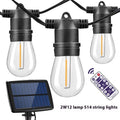 Waterproof solar LED string lights with PVC shell for outdoor garden or patio illumination