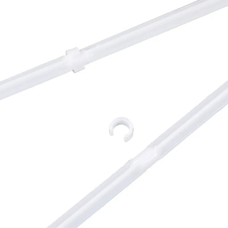 White PP plastic car window flag pole holder clip and 10 flag poles set.