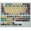 Capabala MOA Height profile ABS plastic mechanical keyboard keycaps, 130 key set laid out.