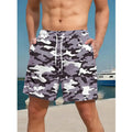 Men's printed beach shorts with streetwear design in polyester micro-elastic fabric