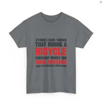 Grey women's short sleeve cotton t-shirt with a printed pattern, shown on a hanger.