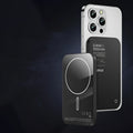 Alloy magnetic wireless power bank in titanium gold or black colour with multiple capacity options