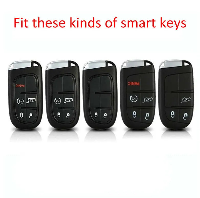 Carbon fibre patterned silicone protective case for Dodge Chrysler Fiat remote car keys.