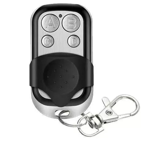 443 metal garage door remote control with four buttons and rolling code copy feature