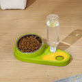 Automatic cat feeding tableware pet bowl and water fountain in white blue green grey