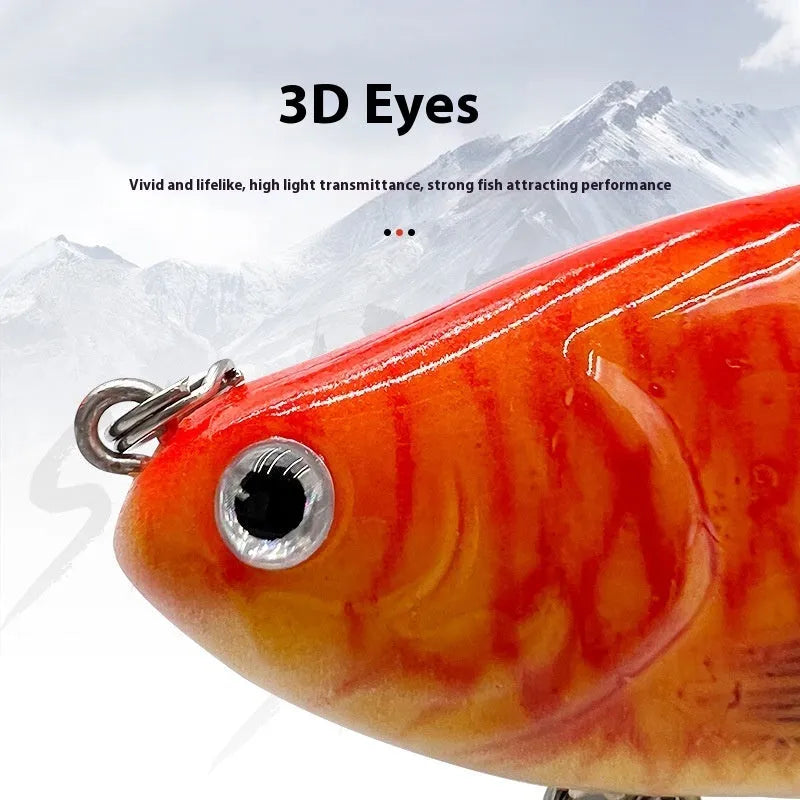 Multi-section Tossing Submerged Simulation Bait 5 pcs Box Fishing Trolling Lures Metal Plastic Construction for Freshwater Saltwater Angling Crankbaits Minnow Style Assorted Colours