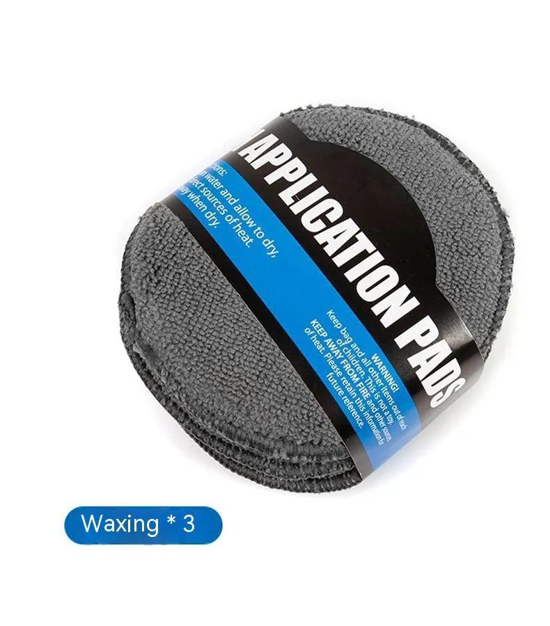 9-piece grey microfiber car wash cleaning set with gloves, sponge, brush, wipes and towels