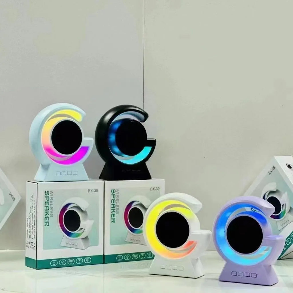Mini Bluetooth speaker with card insertion and voice prompt, available in black, purple, white and light blue