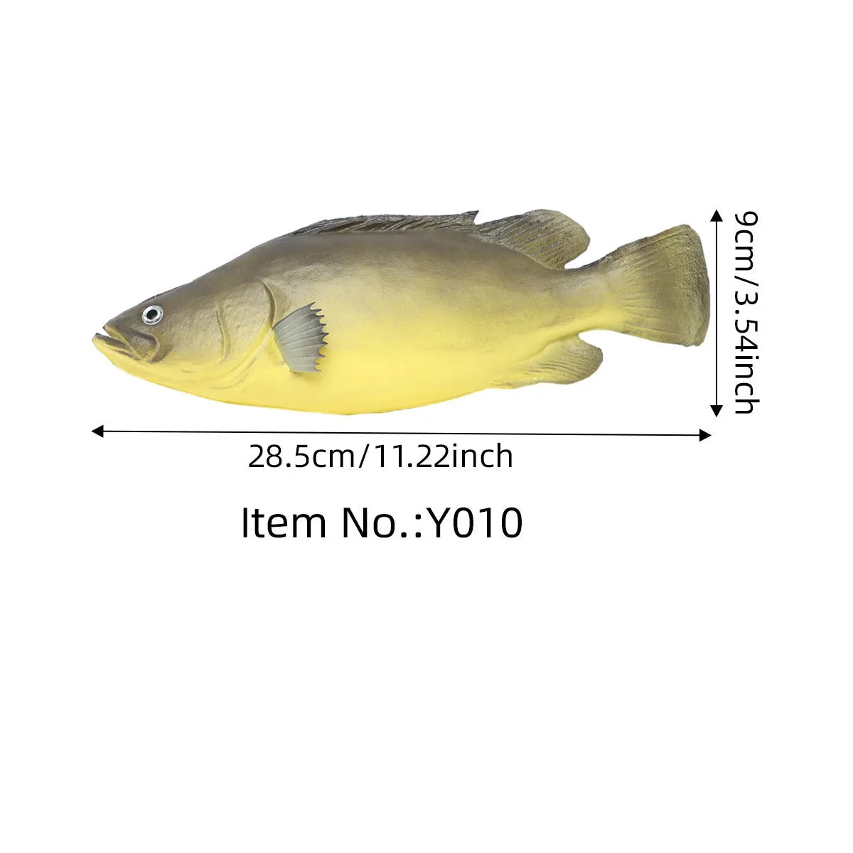 PU simulated fish ocean animal model toys ornaments showing yellow-fin tuna designs
