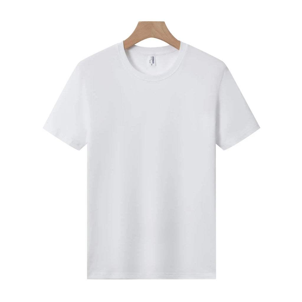 Loose-fit cotton T-shirt for men and women in multiple colour options including peacock blue and orange red.