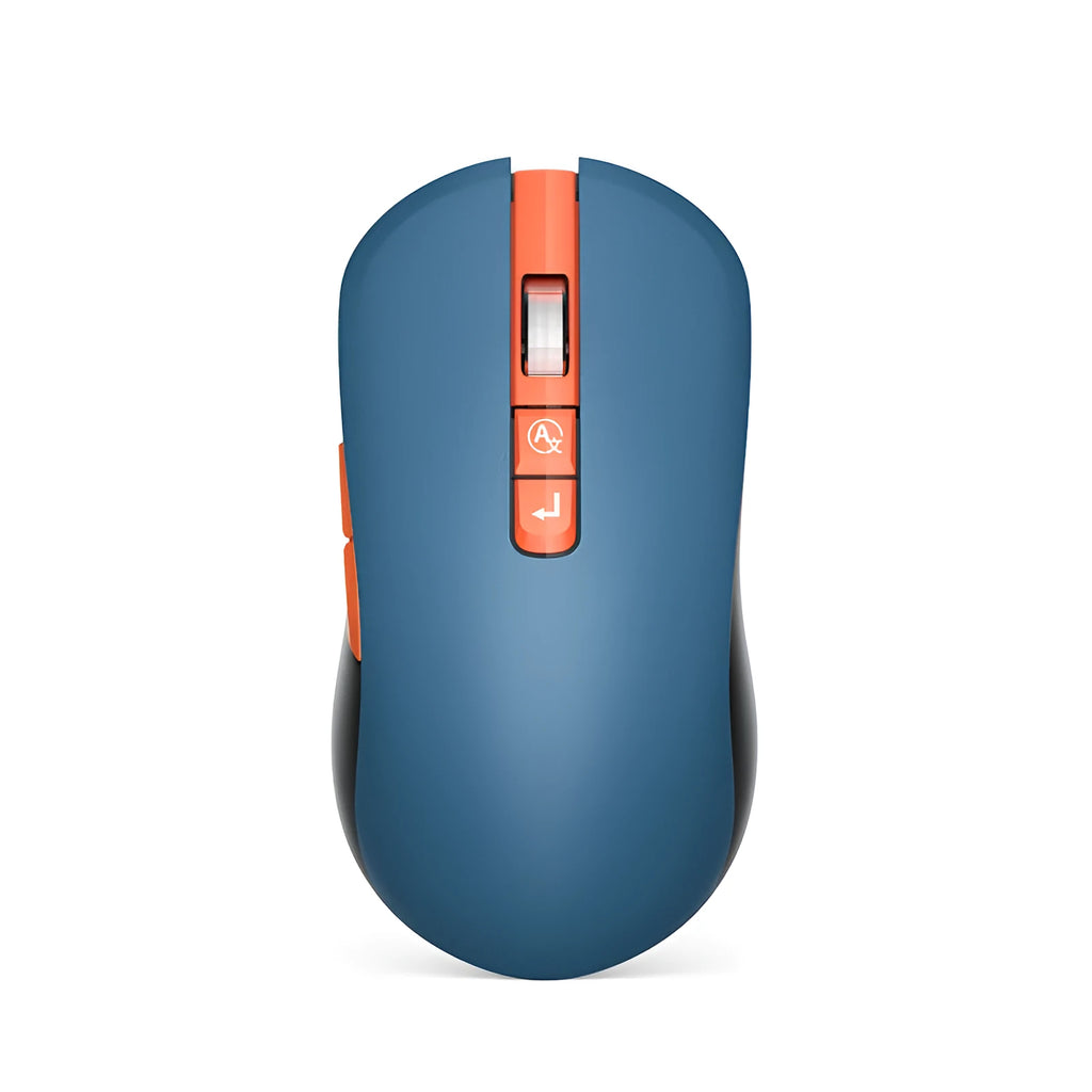 IFLYTEK brand wireless gaming mouse with voice translation and microphone on a desk.