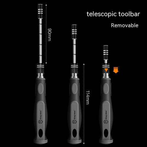 32 in 1 screwdriver set with 30 bits in a black PP plastic organiser case