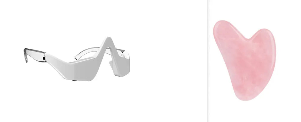 3D glasses-design micro-current eye massager beauty instrument in pink or white
