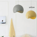 Simple iron lampshade pendant light 20cm diameter in white colour with LED light source
