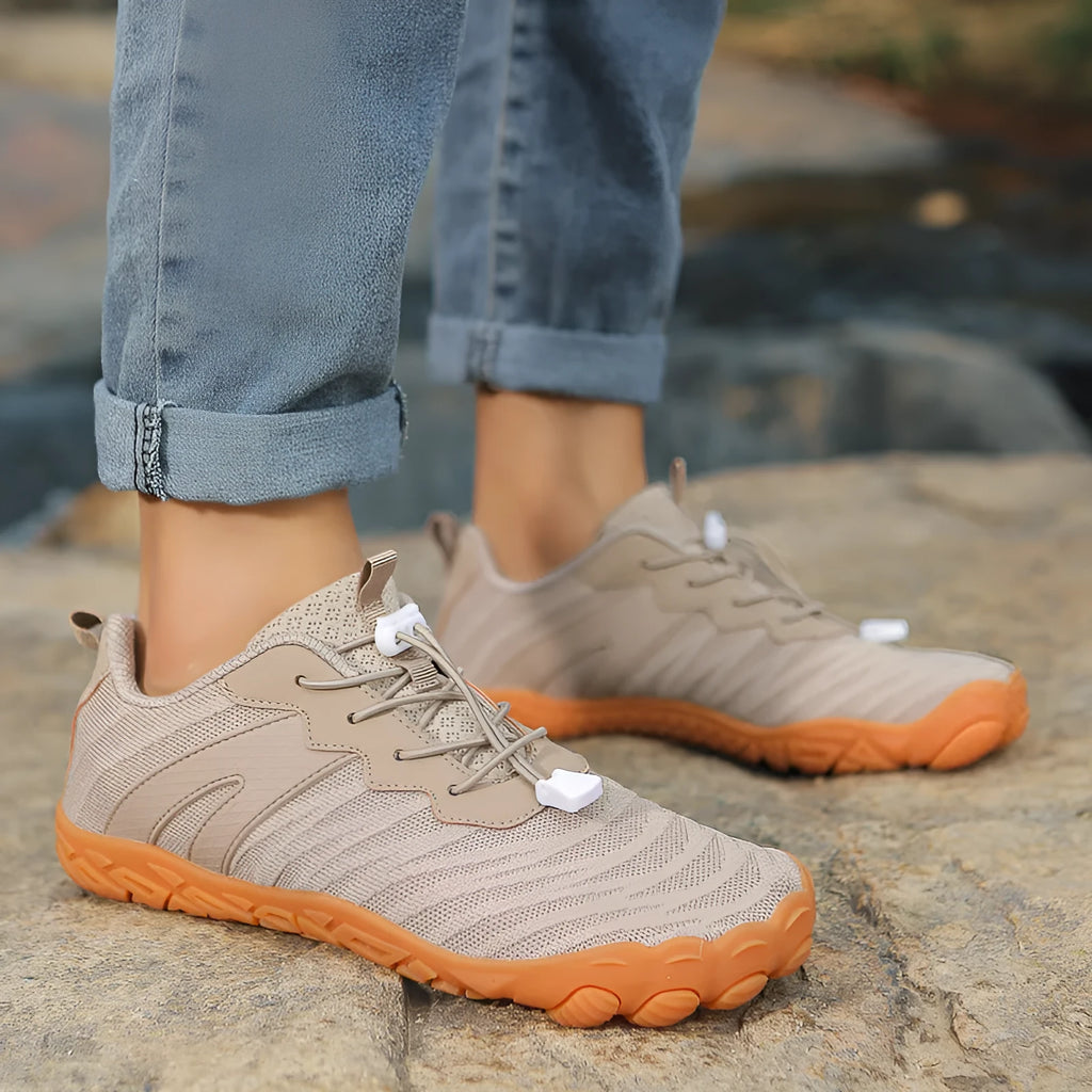 Low top hiking shoes with breathable mesh lining and rubber sole in multiple colour options